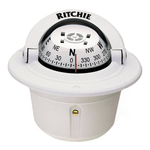 Ritchie F-50W Explorer Compass - Flush Mount - White