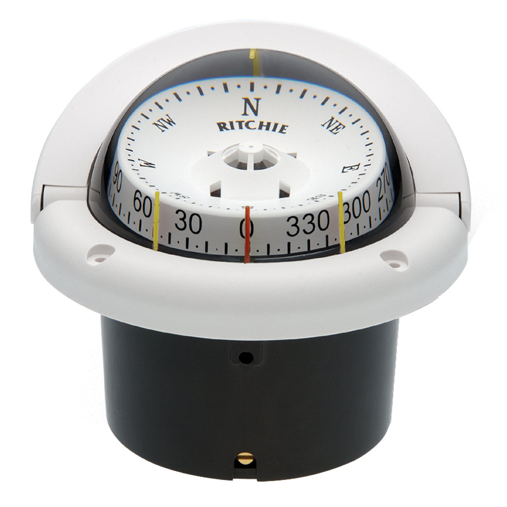 Ritchie HF-743W Helmsman Compass - Flush Mount - White