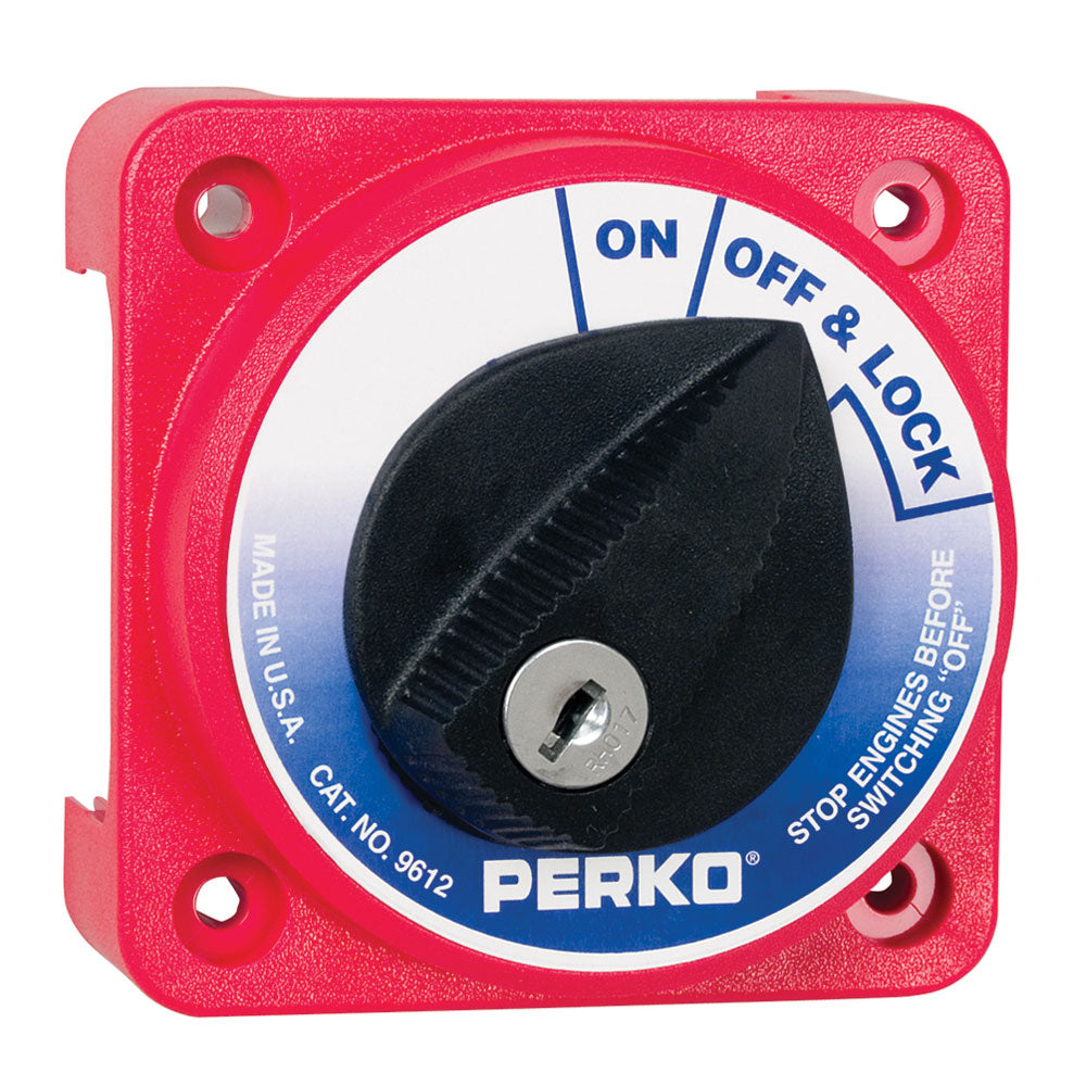 Perko 9612DP Compact Medium Duty Main Battery Disconnect Switch w/Key Lock