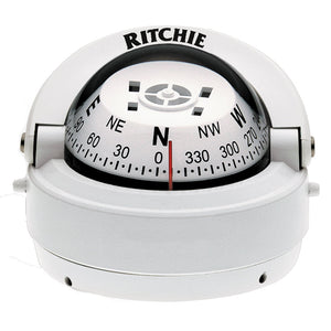 Ritchie S-53W Explorer Compass - Surface Mount - White