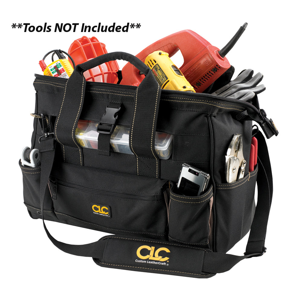 CLC 1534 16" Tool Bag w/ Top-Side Plastic Parts Tray